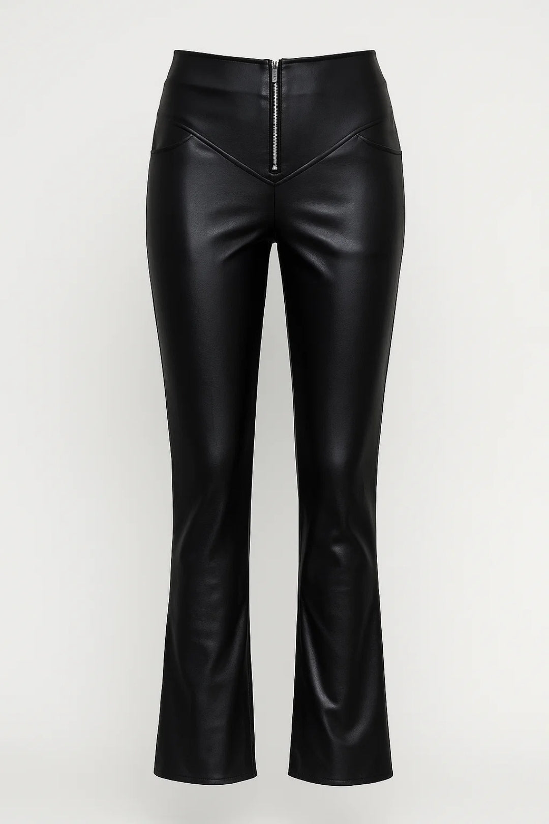 Naistenhousut | Korkea vyötärö, levenevät lahkeet ja vetoketjuyksityiskohta | Tyylikäs ja rohkea syksyyn