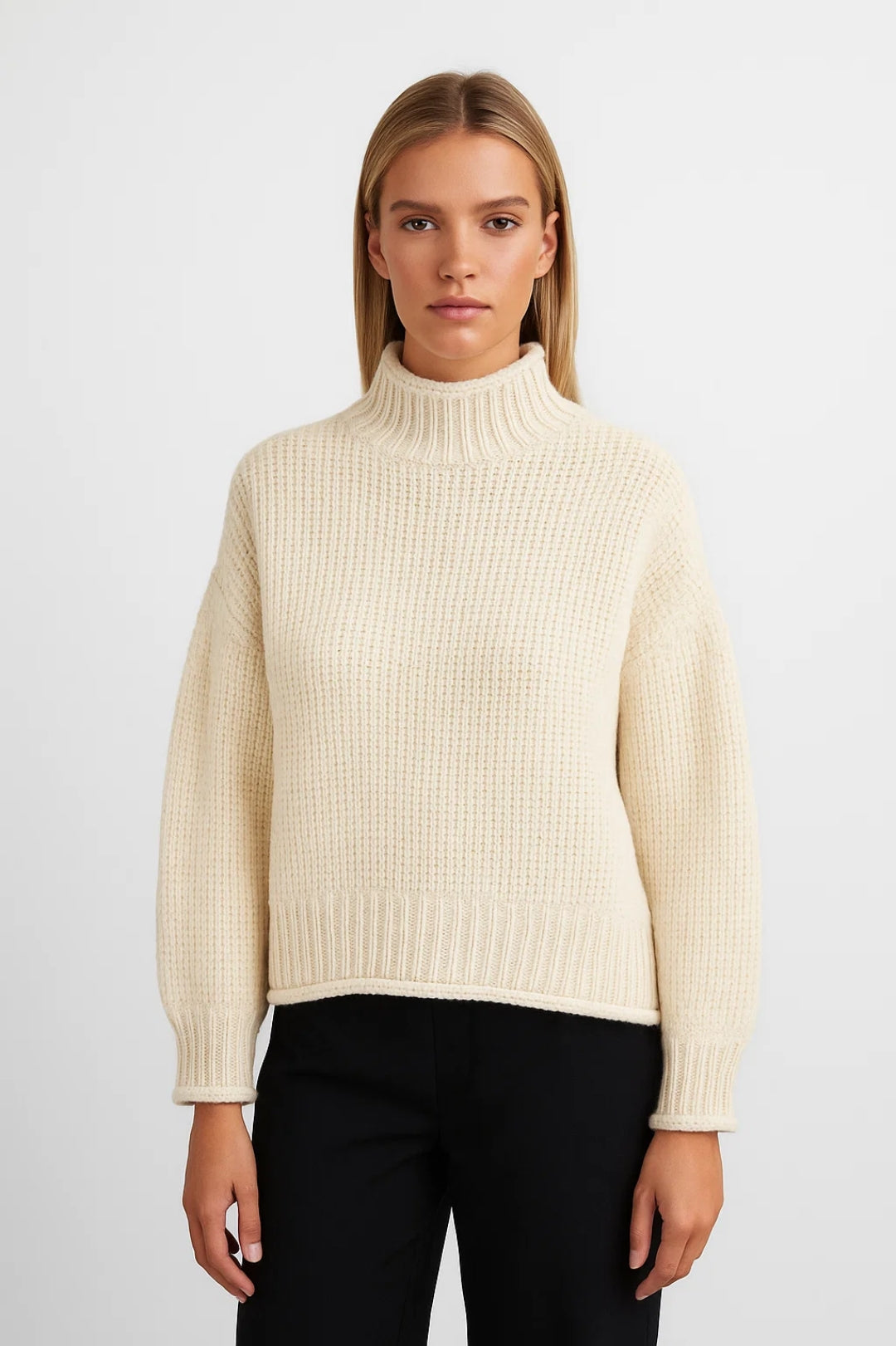 Neulepusero | Korkea Kaulus ja Suora Malli | Ajaton ja Lämmin