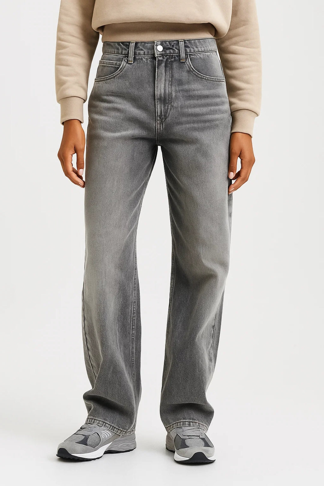 Suorat Lahkeet Farkut Naisille | Korkea Vyötärö | Rentoja ja Ajattomia