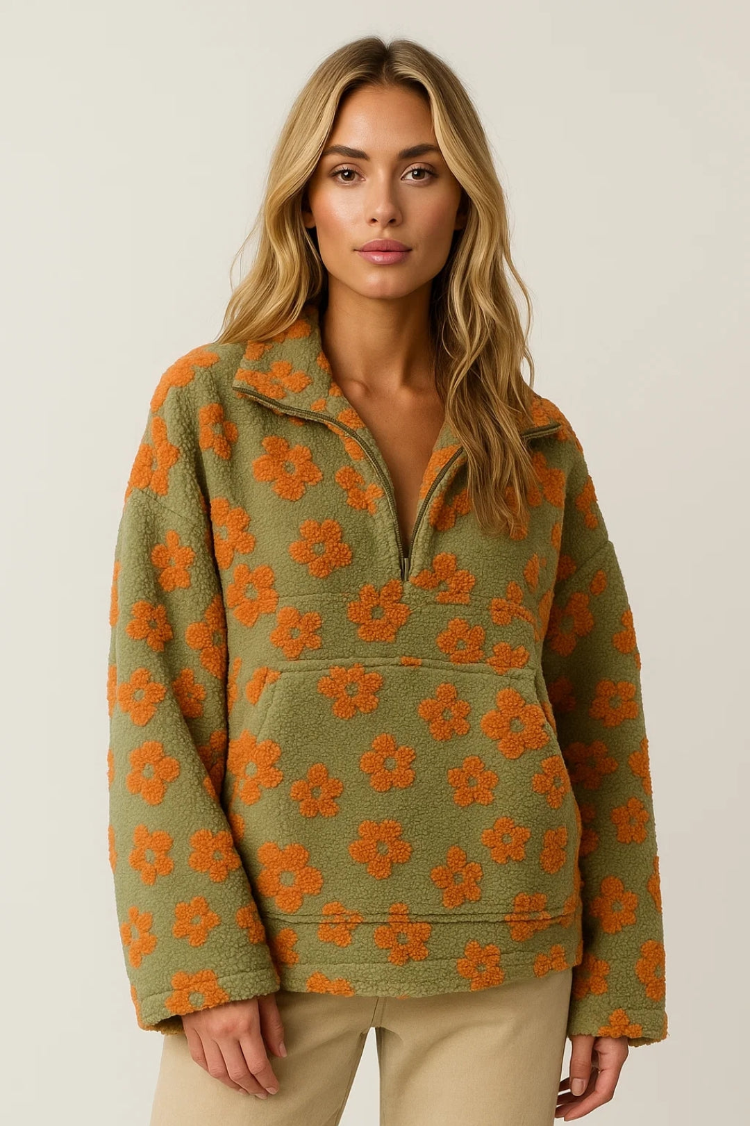 Lämmin Naisten Neule | Rentoa Mallia Kukkakuviolla | Ihanteellinen Kylmiin Päiviin