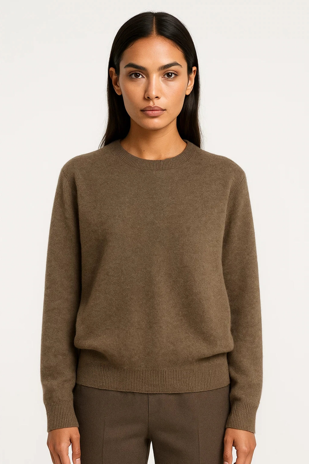 Neulepusero naisille | Pyöreä kaula-aukko ja ribbausreunat | Pehmeä ja ajaton