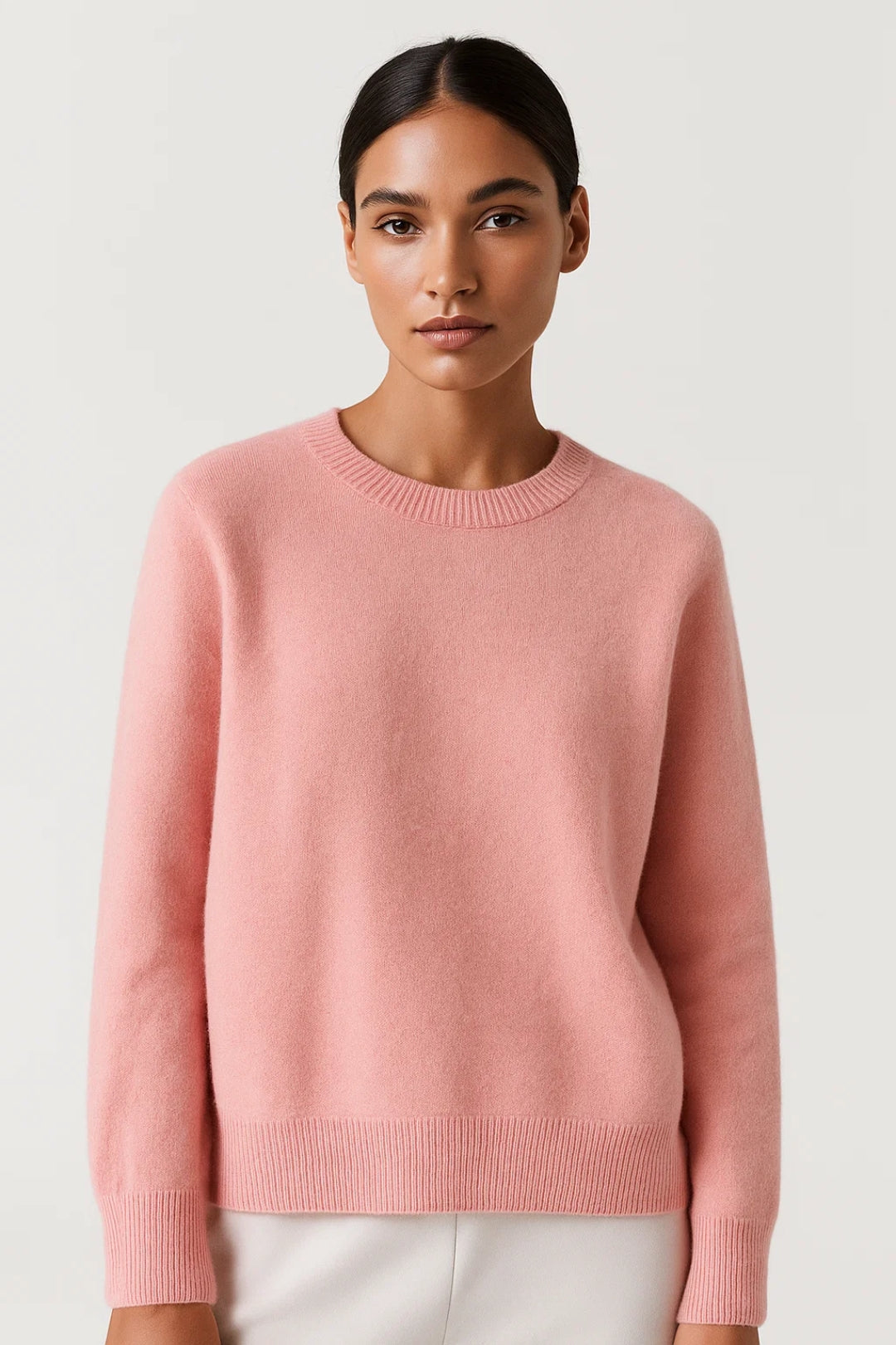 Neulepusero naisille | Pyöreä kaula-aukko ja ribbausreunat | Pehmeä ja ajaton