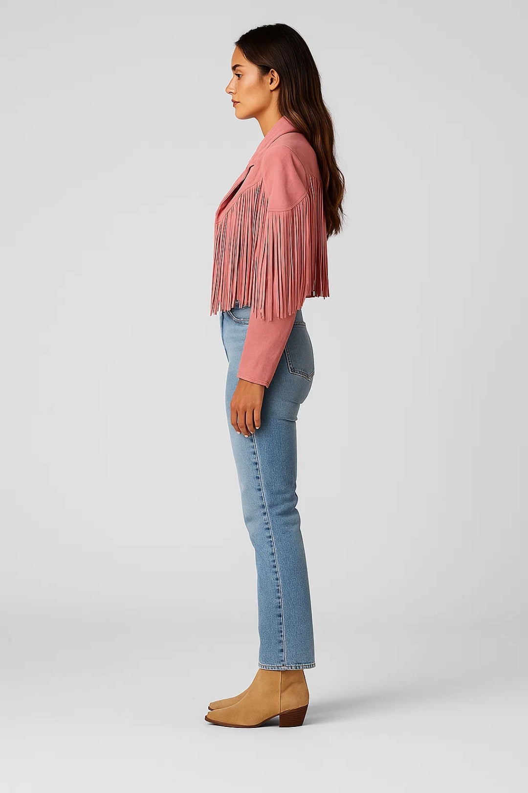 Lyhyt Naisten Takki | Lännen tyyli Frangeilla | Leikkisä ja Trendikäs