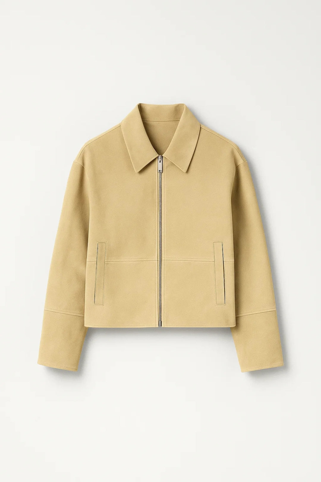 Lyhyt Naisten Takki | Suora Leikkaus Vetoketjulla | Minimalistinen ja Moderni