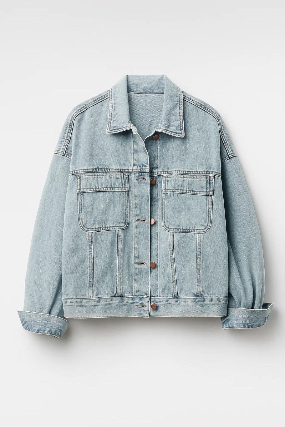 Boxy Farkkutakki | Minimalistinen Muotoilu Suoralla Leikkauksella | Ihanteellinen Siirtymäkauteen