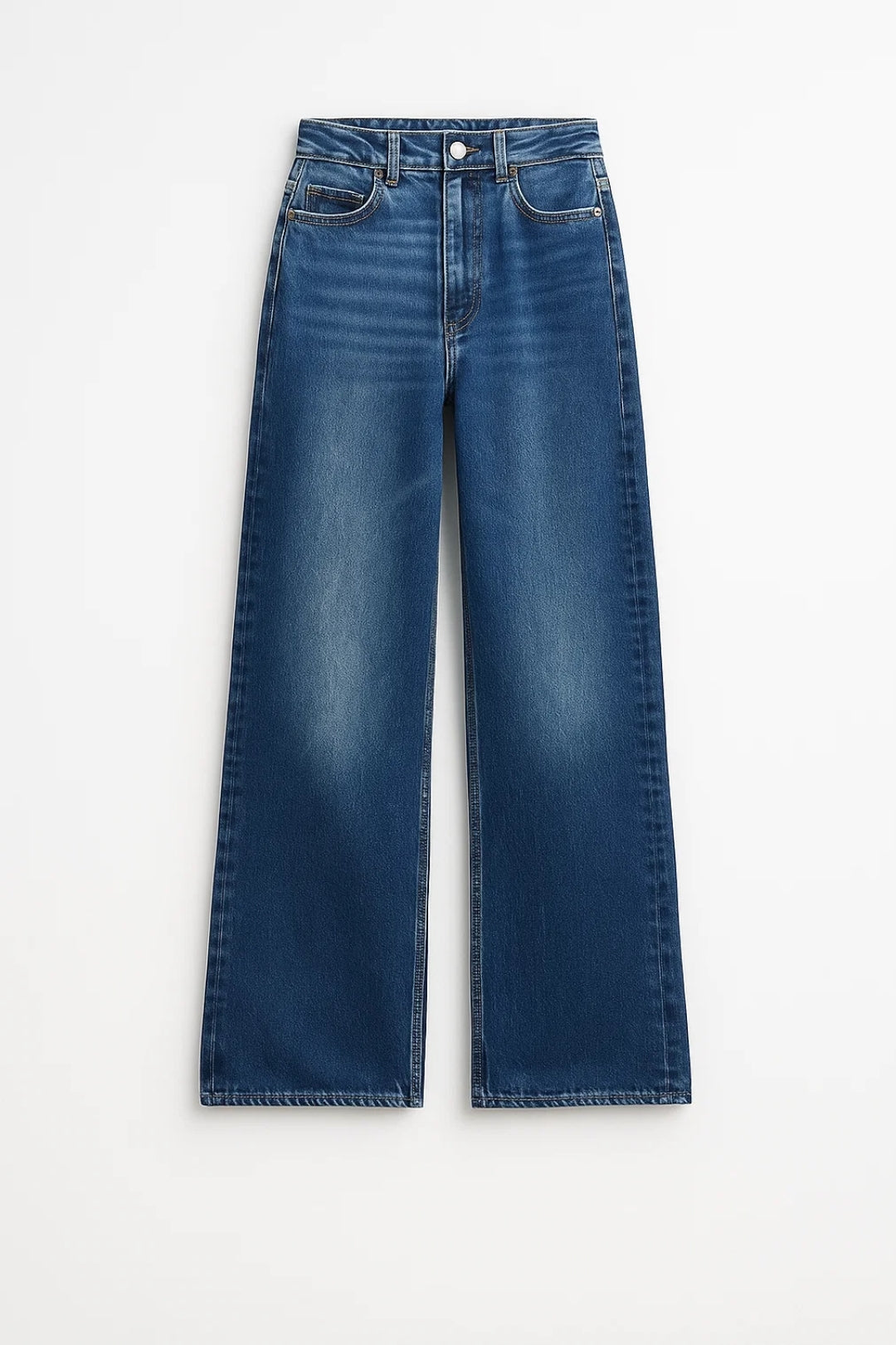 Naisten farkut | Korkea vyötärö, leveät lahkeet | Ajaton ja monikäyttöinen joka päivälle