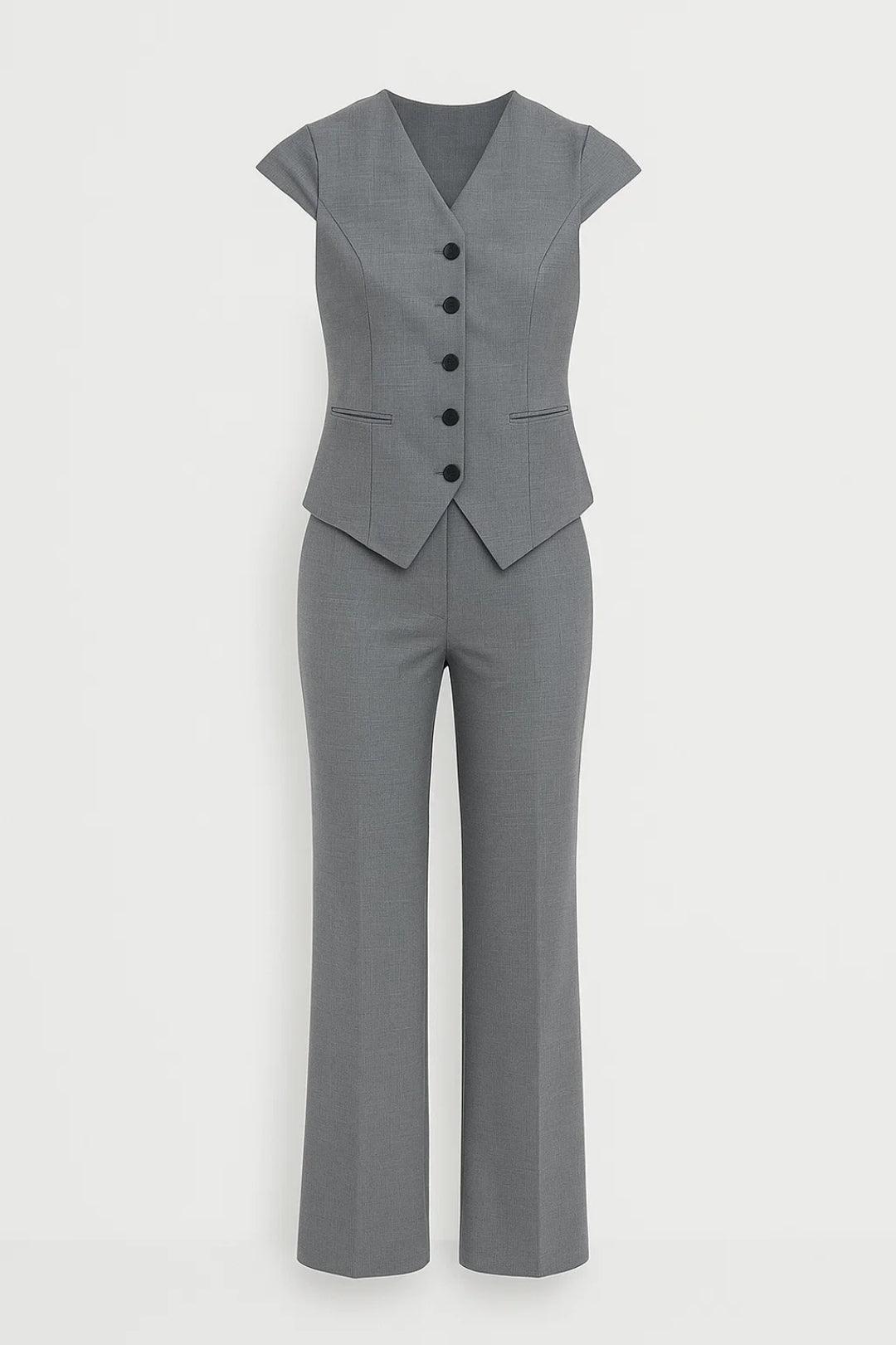 Kaksiosainen Setti Naisille | Muotoiltu Lyhythihainen Paita ja Housut | Liiketoiminnallinen ja Hienostunut