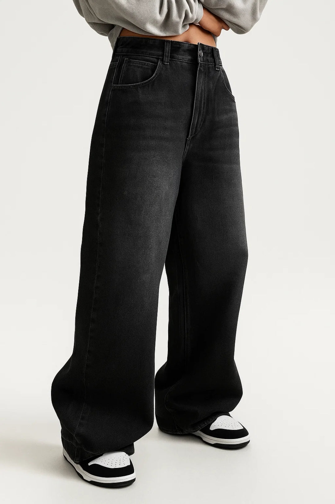 Leveälahkeiset farkut | Korkea vyötärö ja löysät lahkeet | Mukava istuvuus