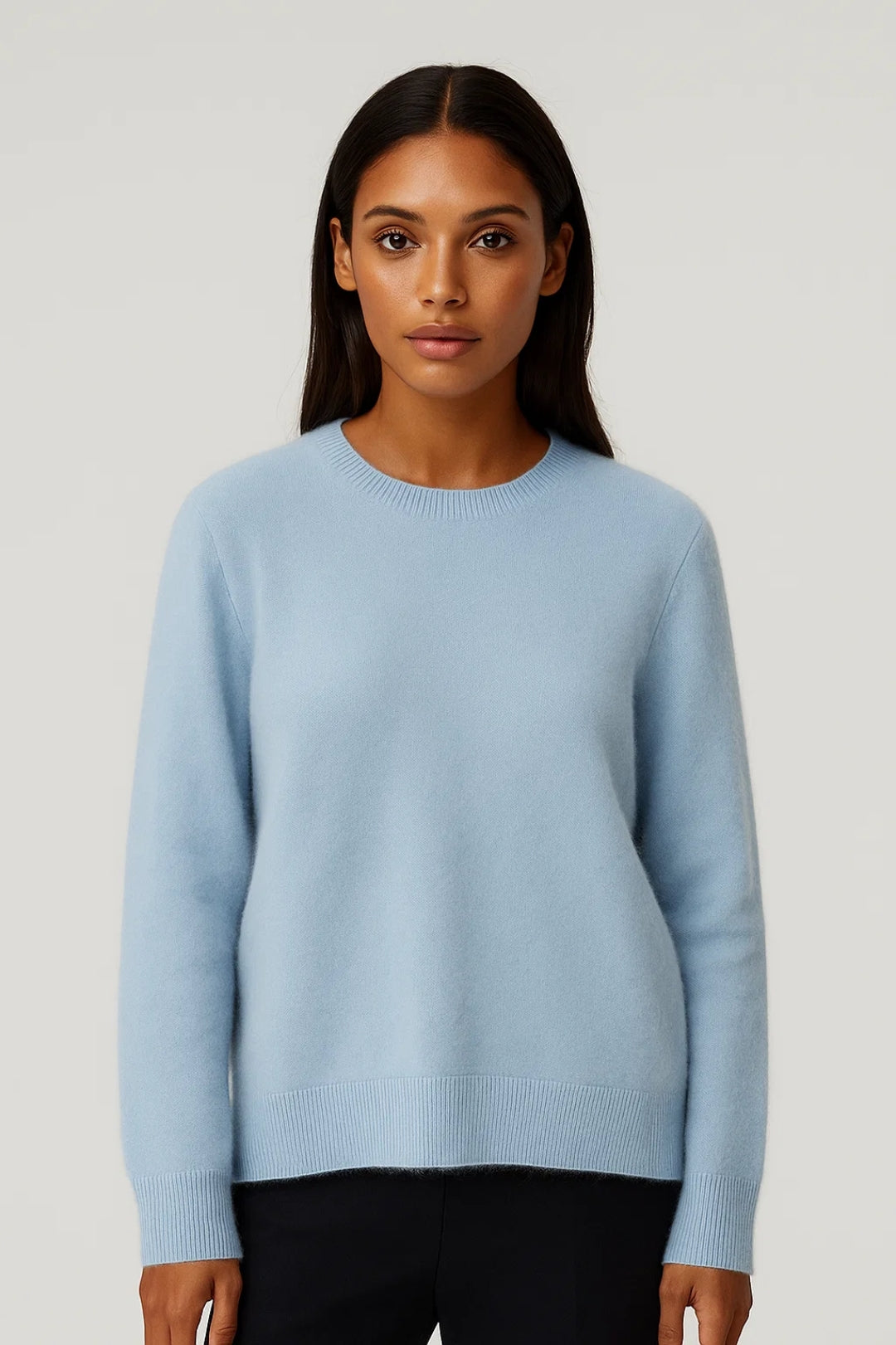 Neulepusero naisille | Pyöreä kaula-aukko ja ribbausreunat | Pehmeä ja ajaton