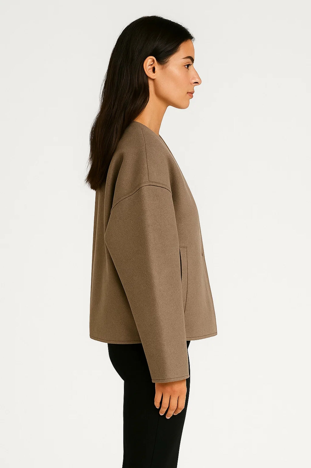 Lyhyt Jassen Kokoelma | Naisten takki V-pääntiellä ja nappikiinnityksellä | Kevyt ja Hengittävä